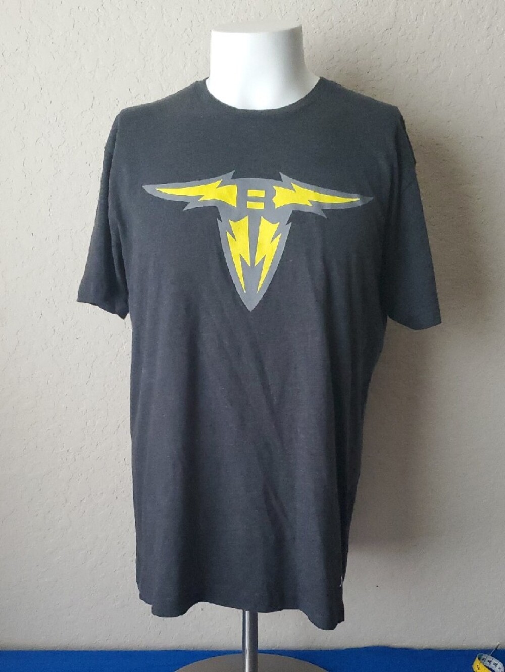 XFL San Antonio Brahmas L Charcoal Gray Short Sleeve Tee